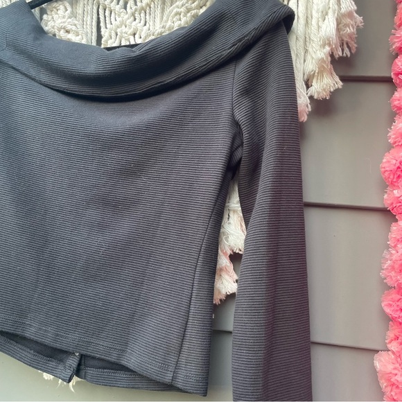 SOLD Maeve Anthropologie Ribbed Snap Up stretchy long sleeve can off the - Picture 15 of 15